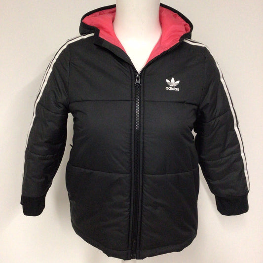 Adidas Black Kids Hooded Padded Jacket Size 7-8 yrs