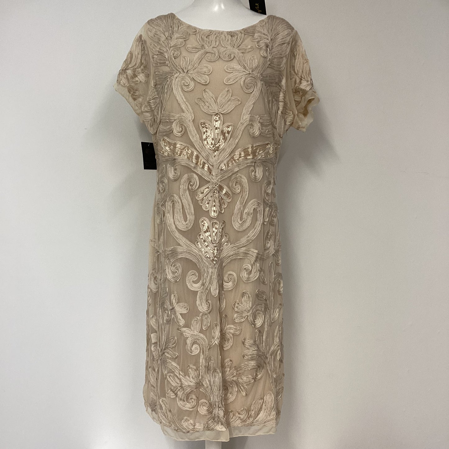 BNWT Phase Eight Cream Rosalie Tapework Dress Size 18 RRP £199