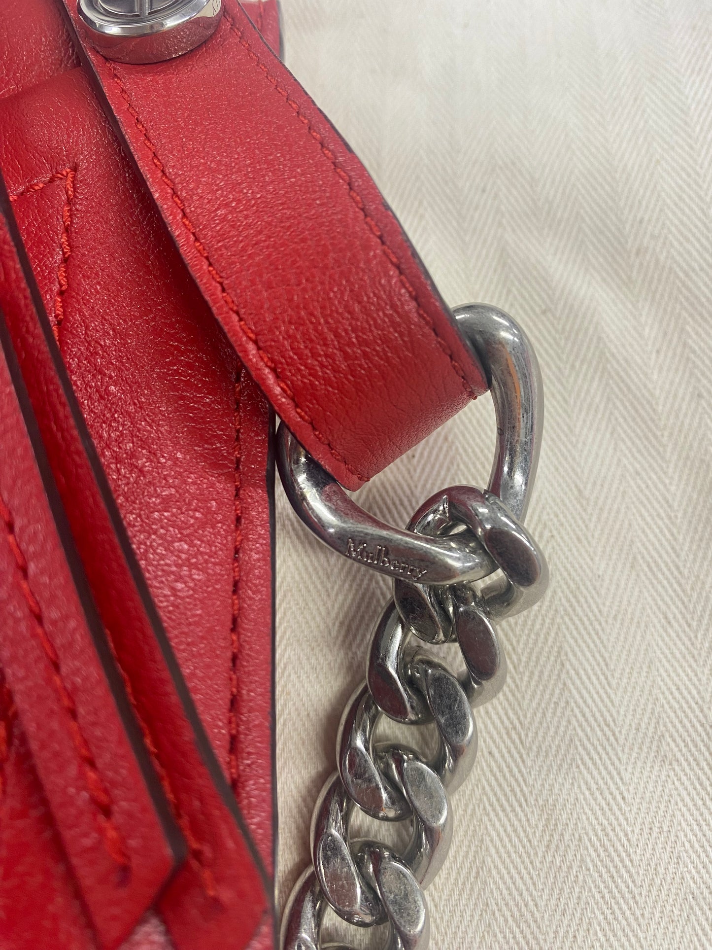 Mulberry M Bag in Lancaster Red - Dust Bag Included