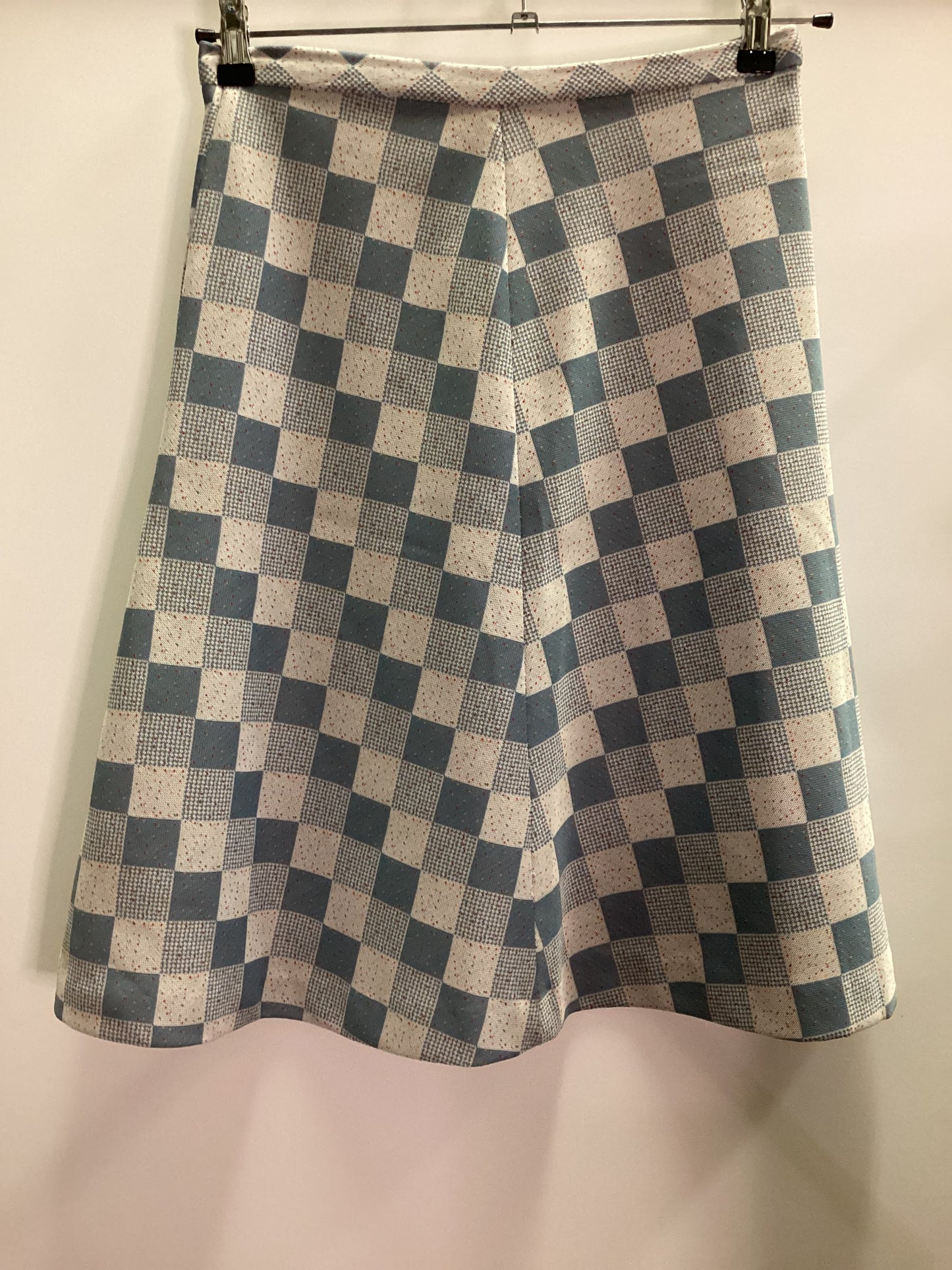 Vintage Blue Checkerboard Skirt W29