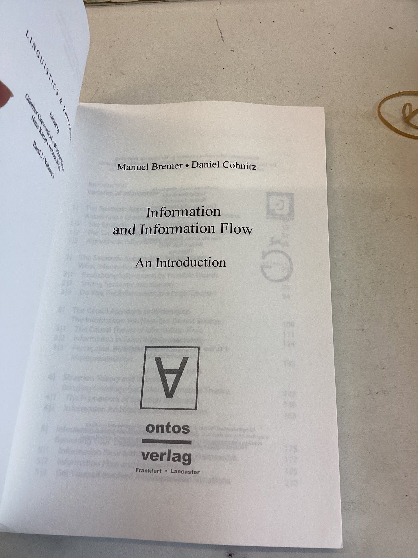 Information and Information Flow An Introduction Manuel Bremer Daniel Cohnitz