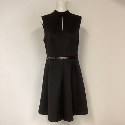 Marios Schwab Black Dress W/ Beaded Belt Size 14