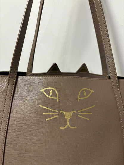 Charlotte Olympia Grey Feline Tote Shoulder Bag