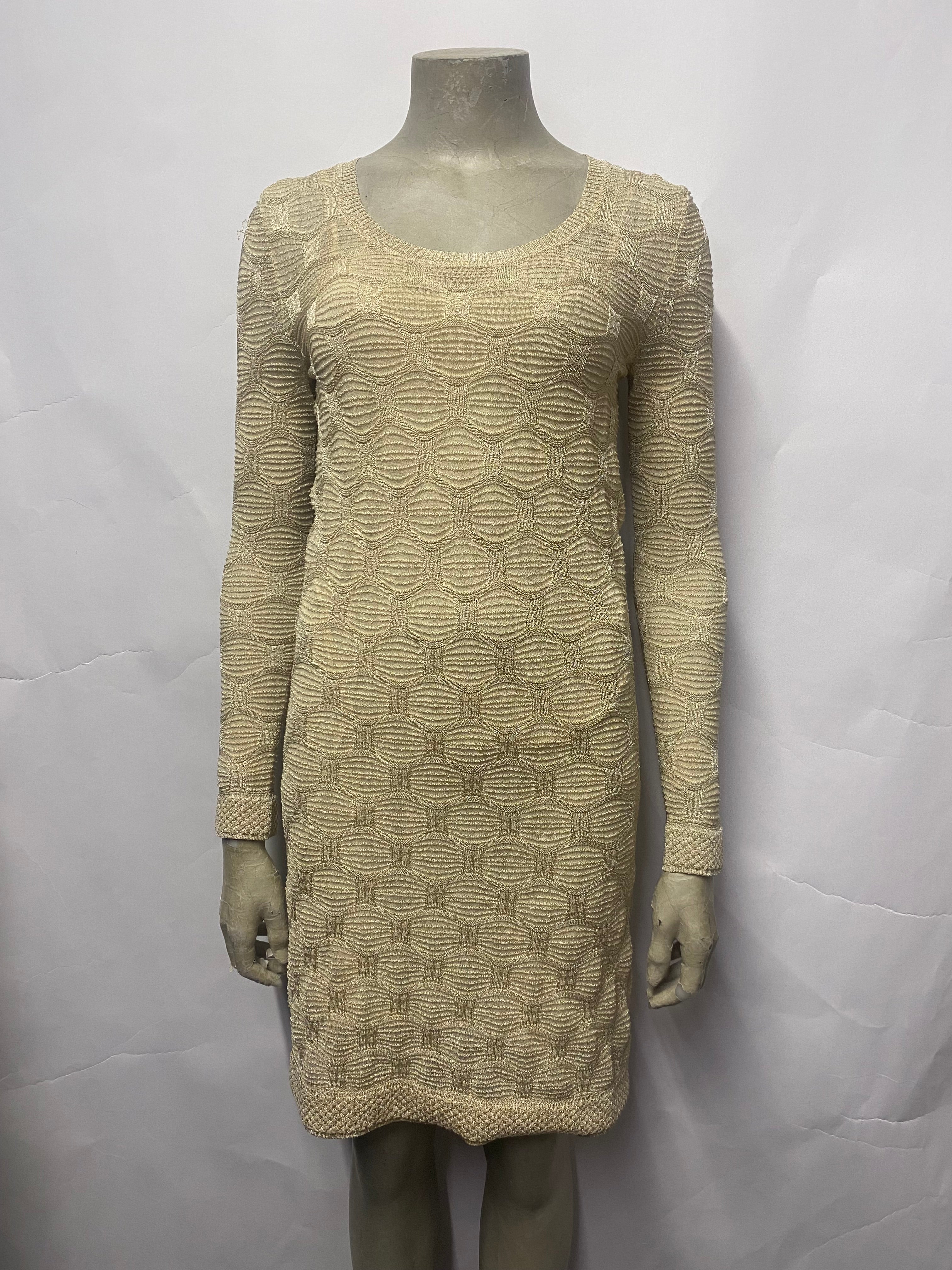 Missoni Gold Fine Knit Midi Dress Small Shop for Shelter