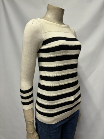 Loft Black and White Knitted Jumper X-Small