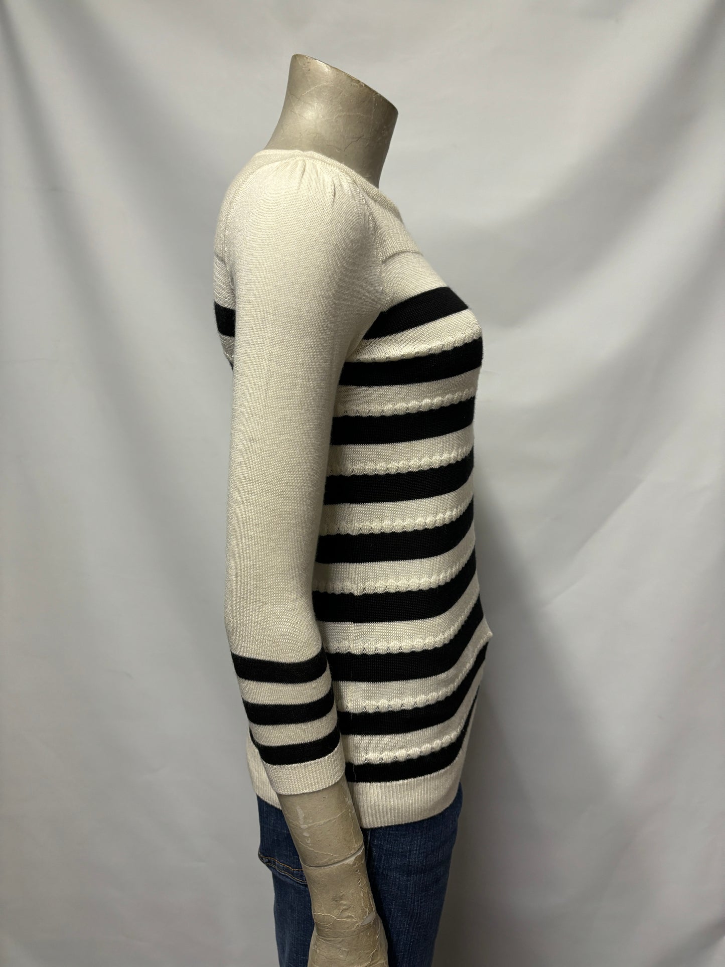 Loft Black and White Knitted Jumper X-Small