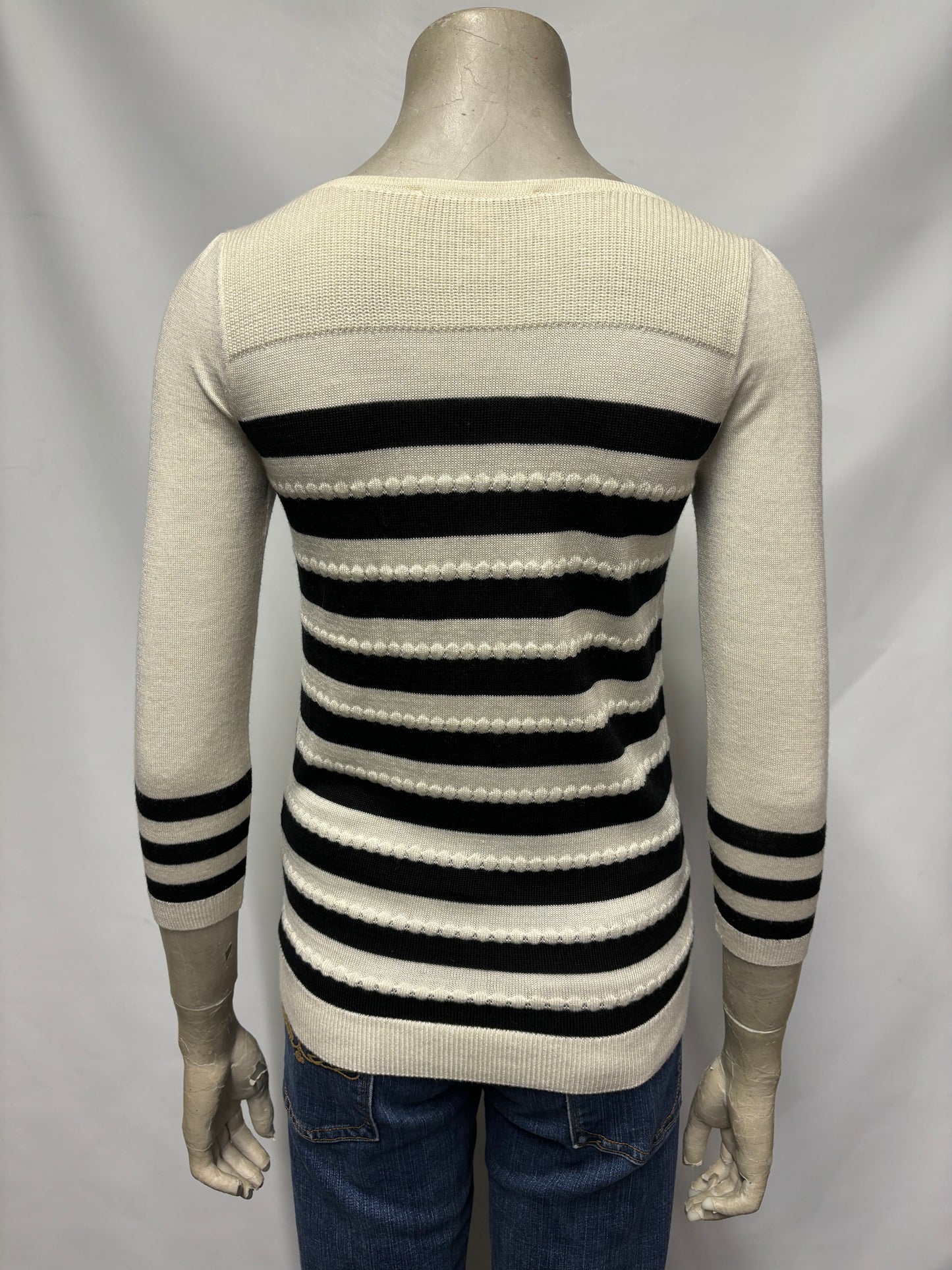 Loft Black and White Knitted Jumper X-Small