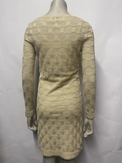 Missoni Gold Fine Knit Midi Dress Small