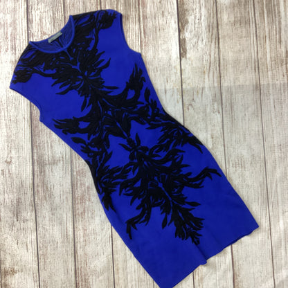 Alexander McQueen Blue Black Bodycon Dress Size XS