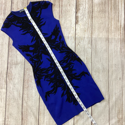 Alexander McQueen Blue Black Bodycon Dress Size XS