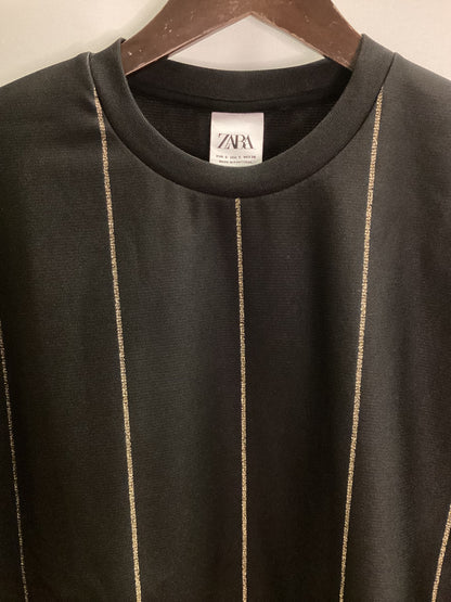 Zara Black and Gold Stripe Sweatshirt Size S