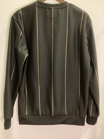 Zara Black and Gold Stripe Sweatshirt Size S