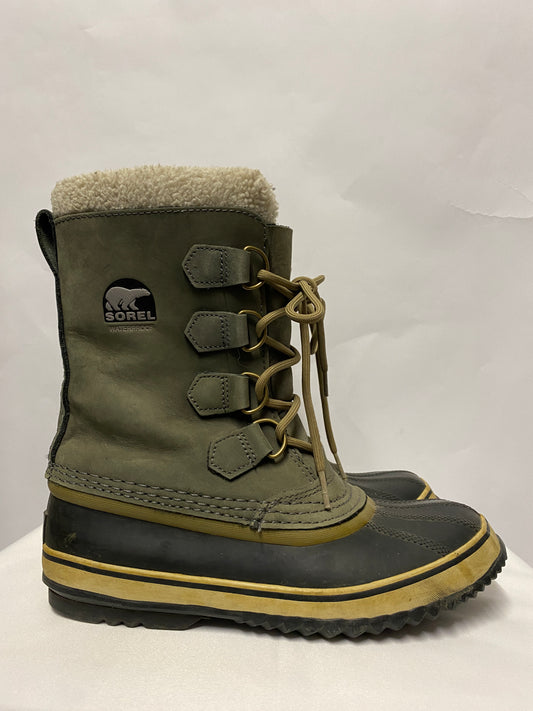 Sorel Black Lace Up Snow Boot 6