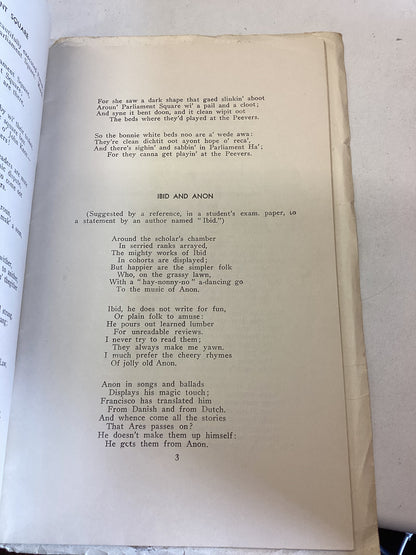 Peevers In Parliament Square and Other Verses by The Late John W Oliver