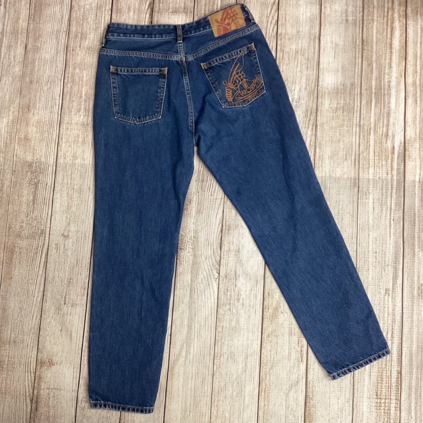 Vivienne Westwood Anglomania Blue Pillar Jeans 100% Cotton Size W30