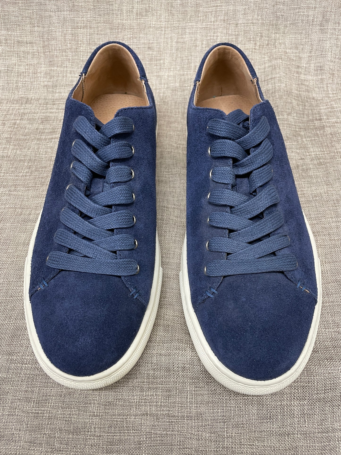 New Polo by Ralph Lauren Navy Blue Suede Leather Trainers Size 10