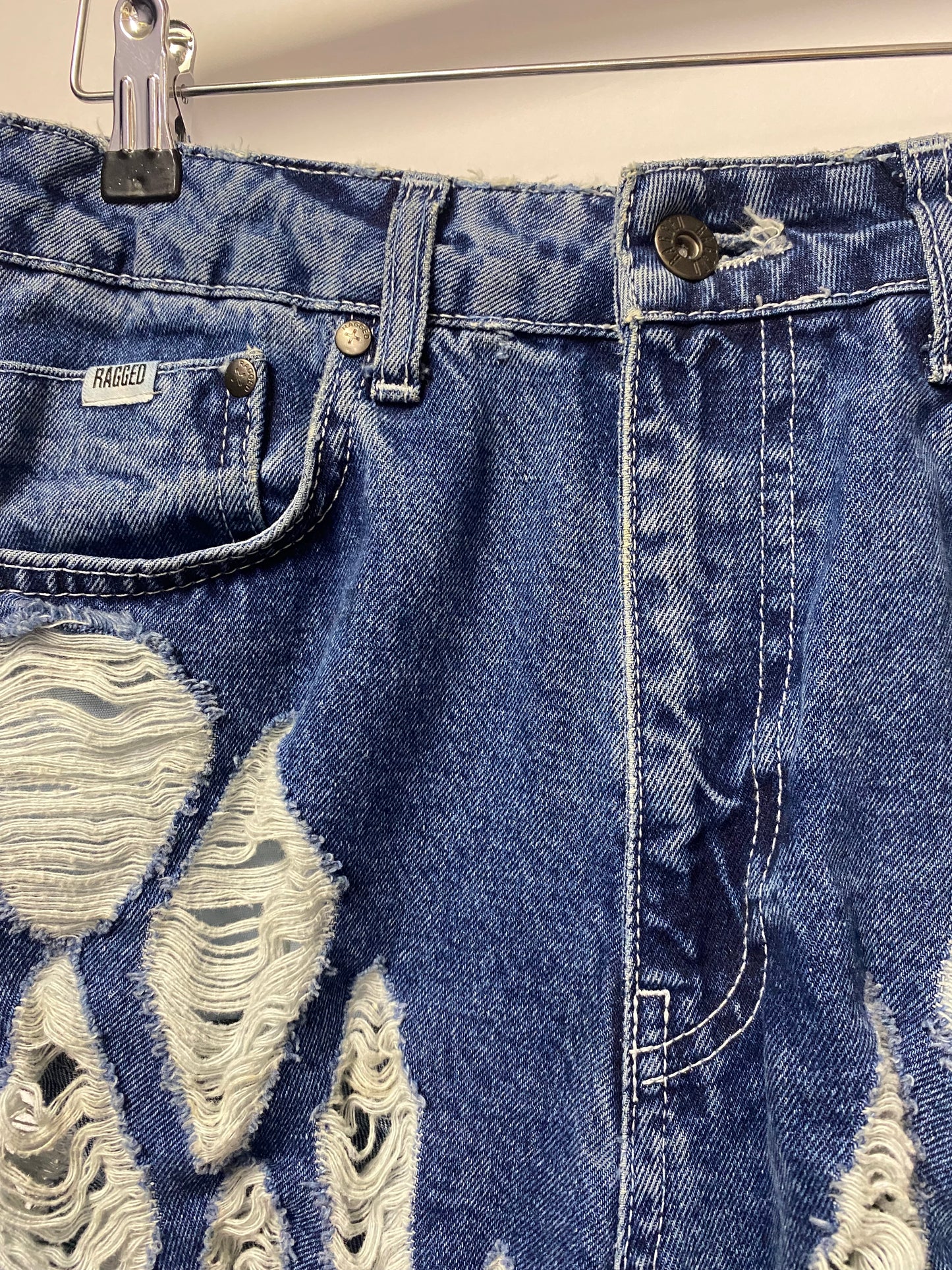 The Ragged Priest Blue Ultra Ripped Jeans 28