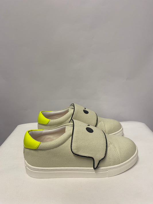 Wink Cream and Neon Wink Velcro Trainer Shoes 33