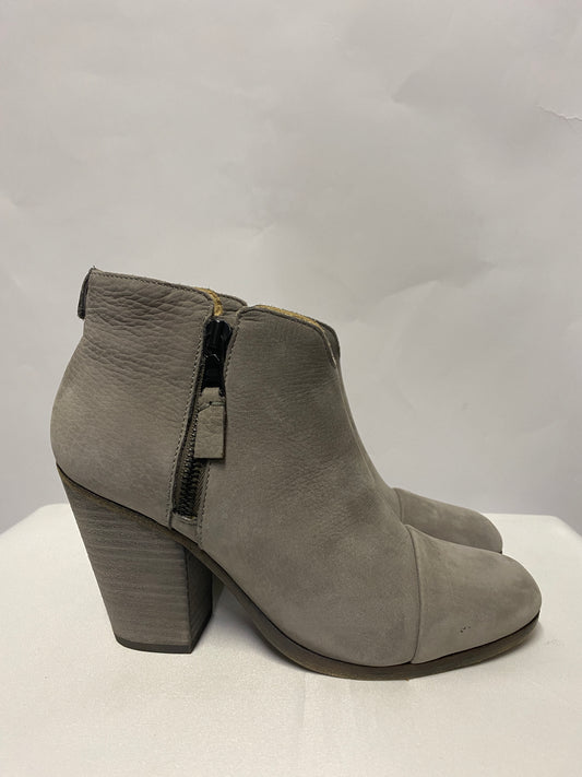 Rag and Bone Grey Suede Ankle Boots with Zips 3.5