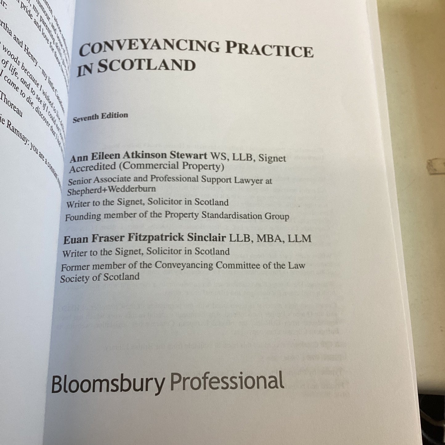 Conveyancing Practice In Scotland Seventh Edition Ann Stewart Euan Sinclair