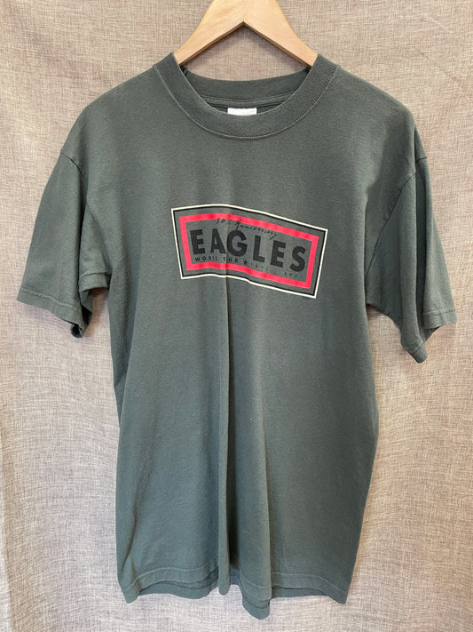 Eagles 30th Anniversary Tour 2001 2002 Screen Stars Merchandise Green T Shirt Medium