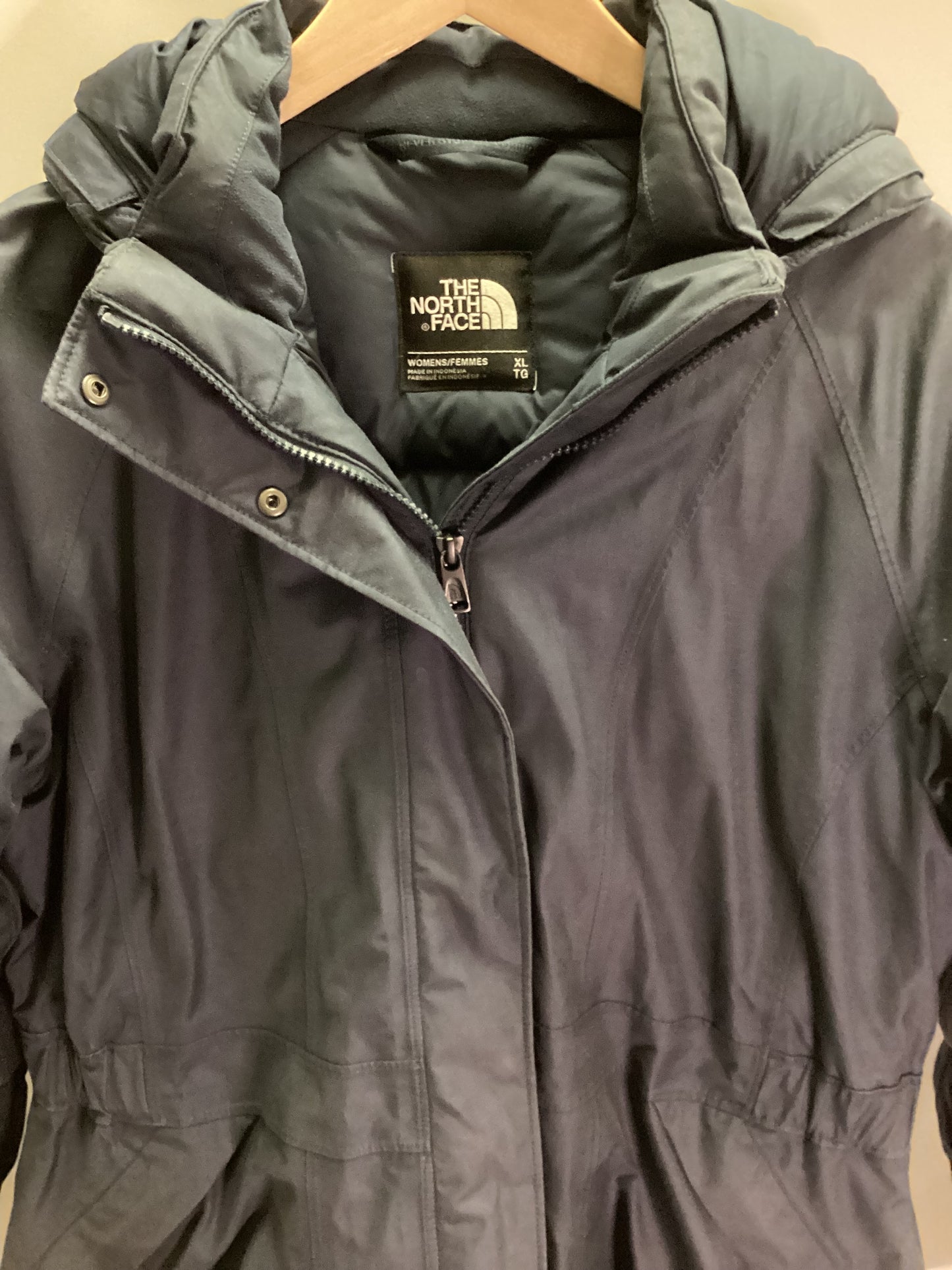 North Face Navy Blue Down and Feather Parka Size XL