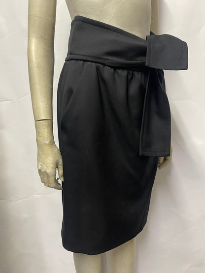 Chloe Black Wool Skirt with Silk Lining 36/8