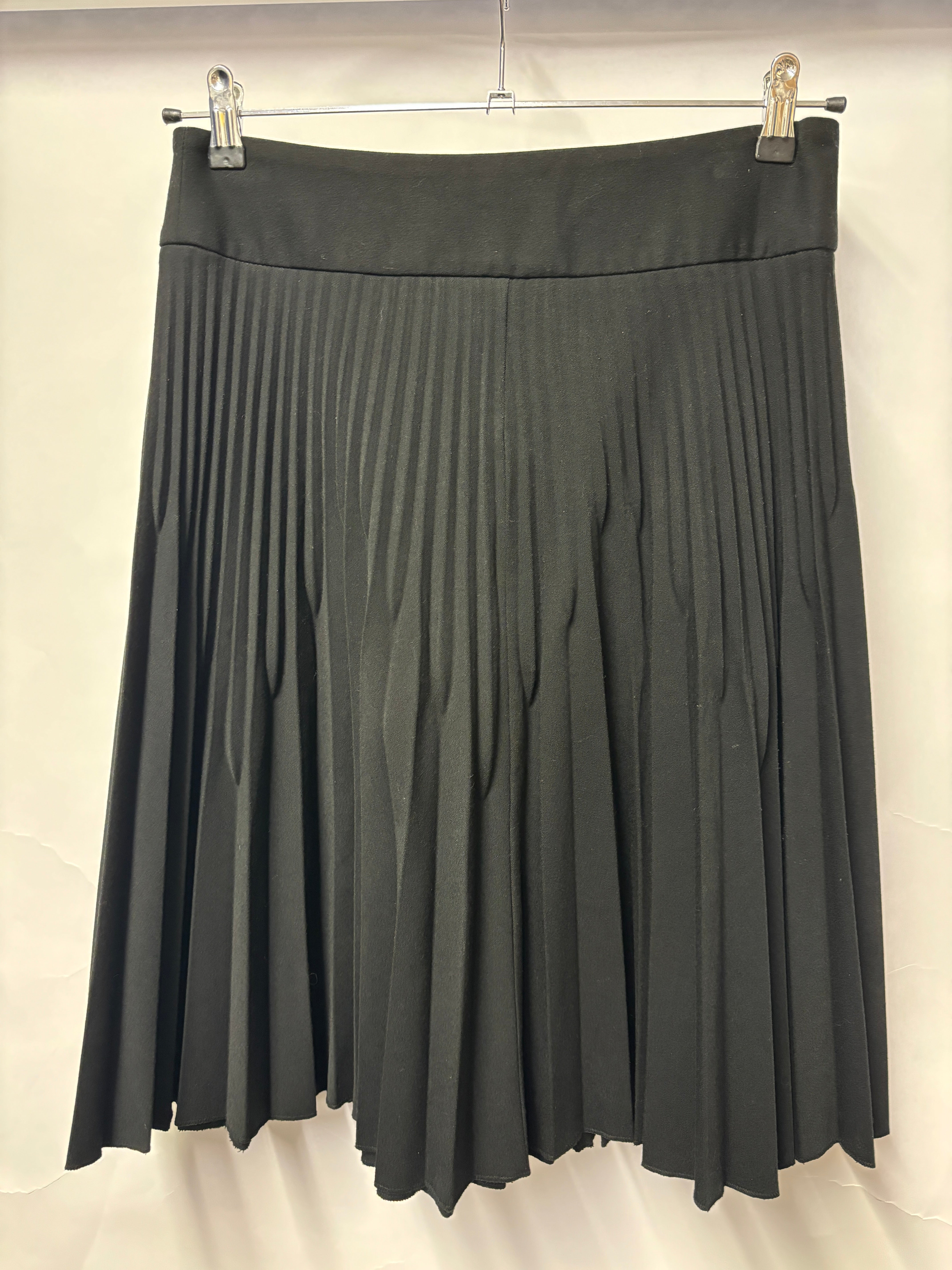 Ladies black pleated skirt uk sale