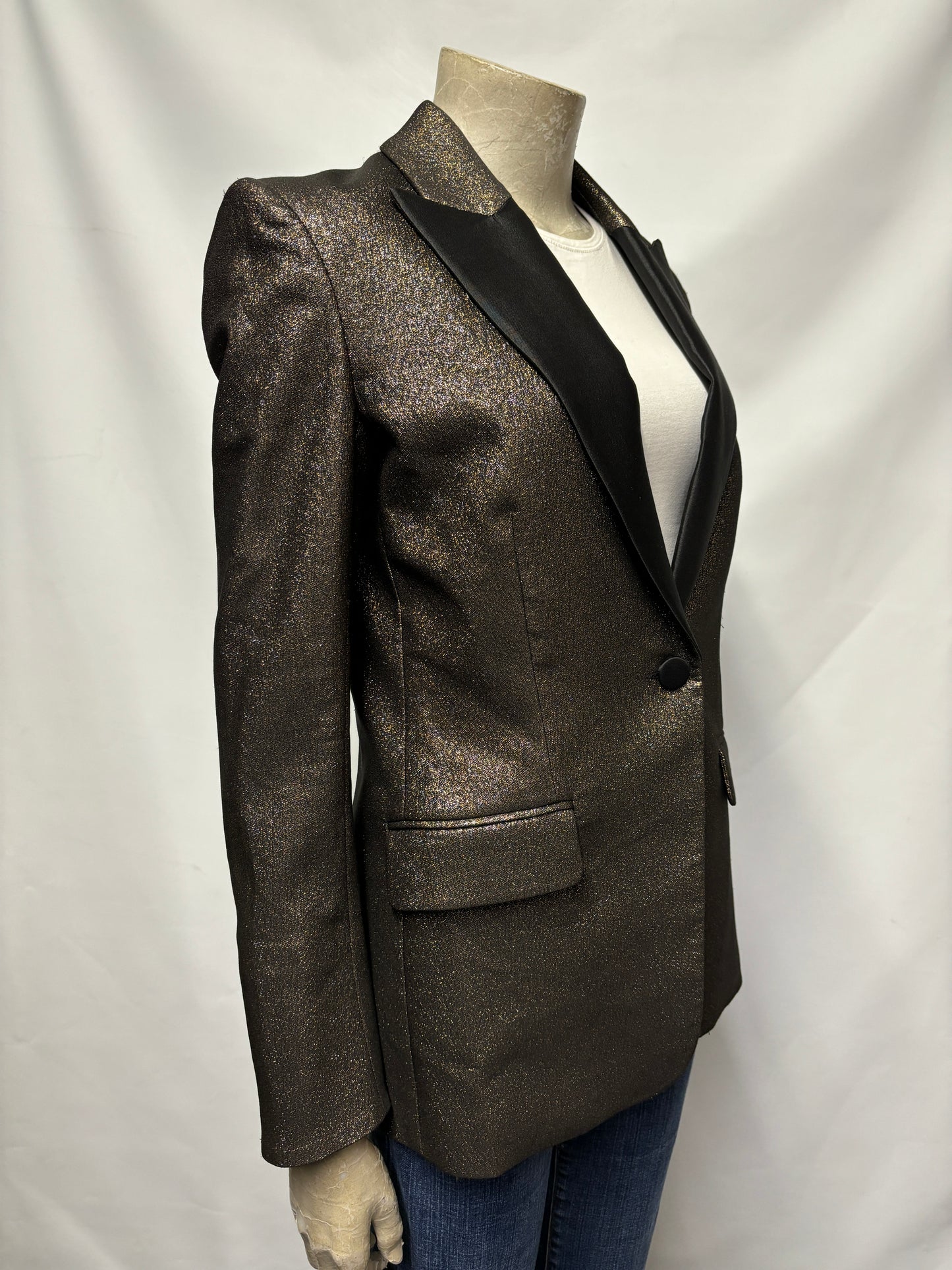 Veronica Beard Gold Sparkly Blazer Small