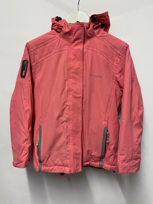 Tog24 Pink Hooded Waterproof Ski Jacket Size 9/10 yrs