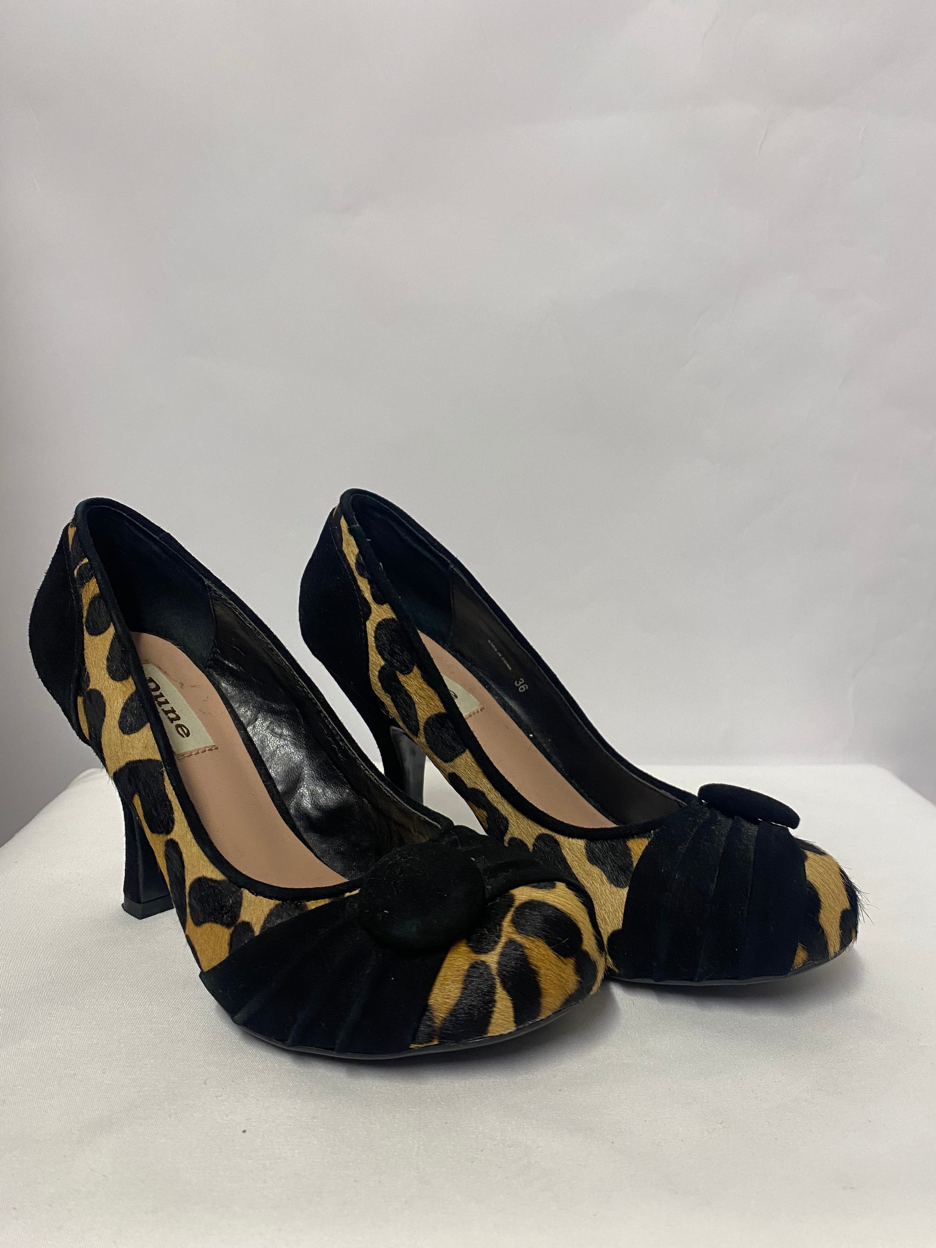 NEXT PONY HAIR/REAL LEATHER LEOPARD PRINT HEELS - SHOES SIZE Uk 4. #9 | eBay