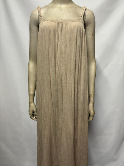 Mes Demoiselles Beige Cotton Maxi Dress Small