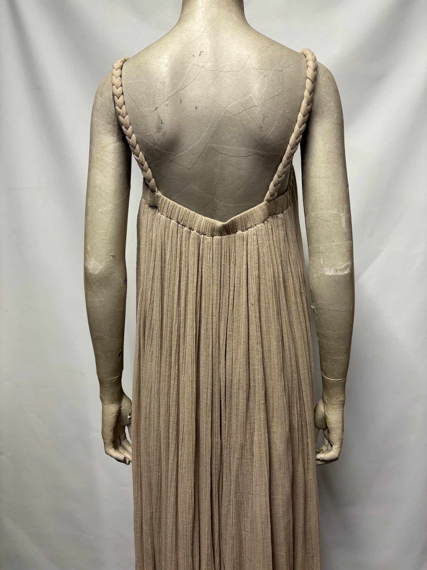 Mes Demoiselles Beige Cotton Maxi Dress Small