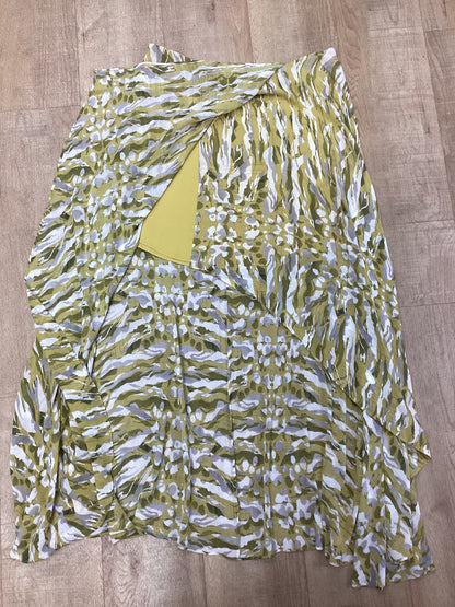 BNWT AllSaints Yellow Patterned Summer Skirt Size 14