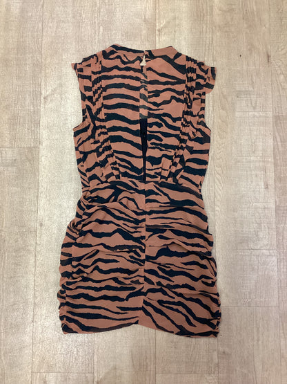 BNWT AllSaints Black & Orange Tigerstripe Dress Size 12