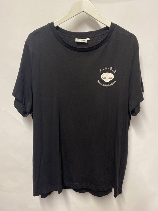 Weekday Unisex Black UFO Cotton T-Shirt Large
