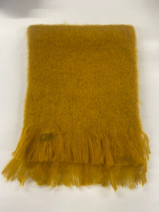 Mantas Ezcaray Mustard Mohair Blend Scarf BNWT