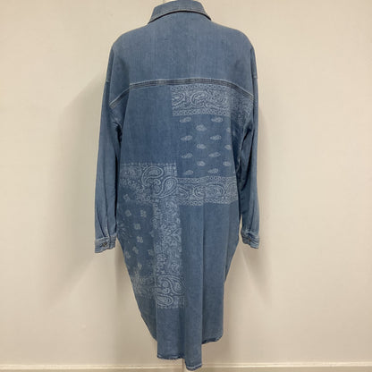 Mos Mosh Blue Sapri Denim Shirt Dress Size L