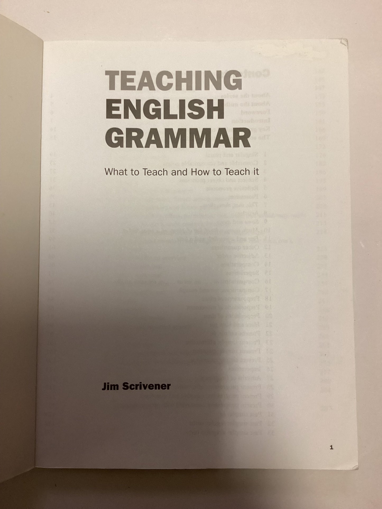 Teaching English Grammar - What to Teach and How to Teach it by Jim Scrivener