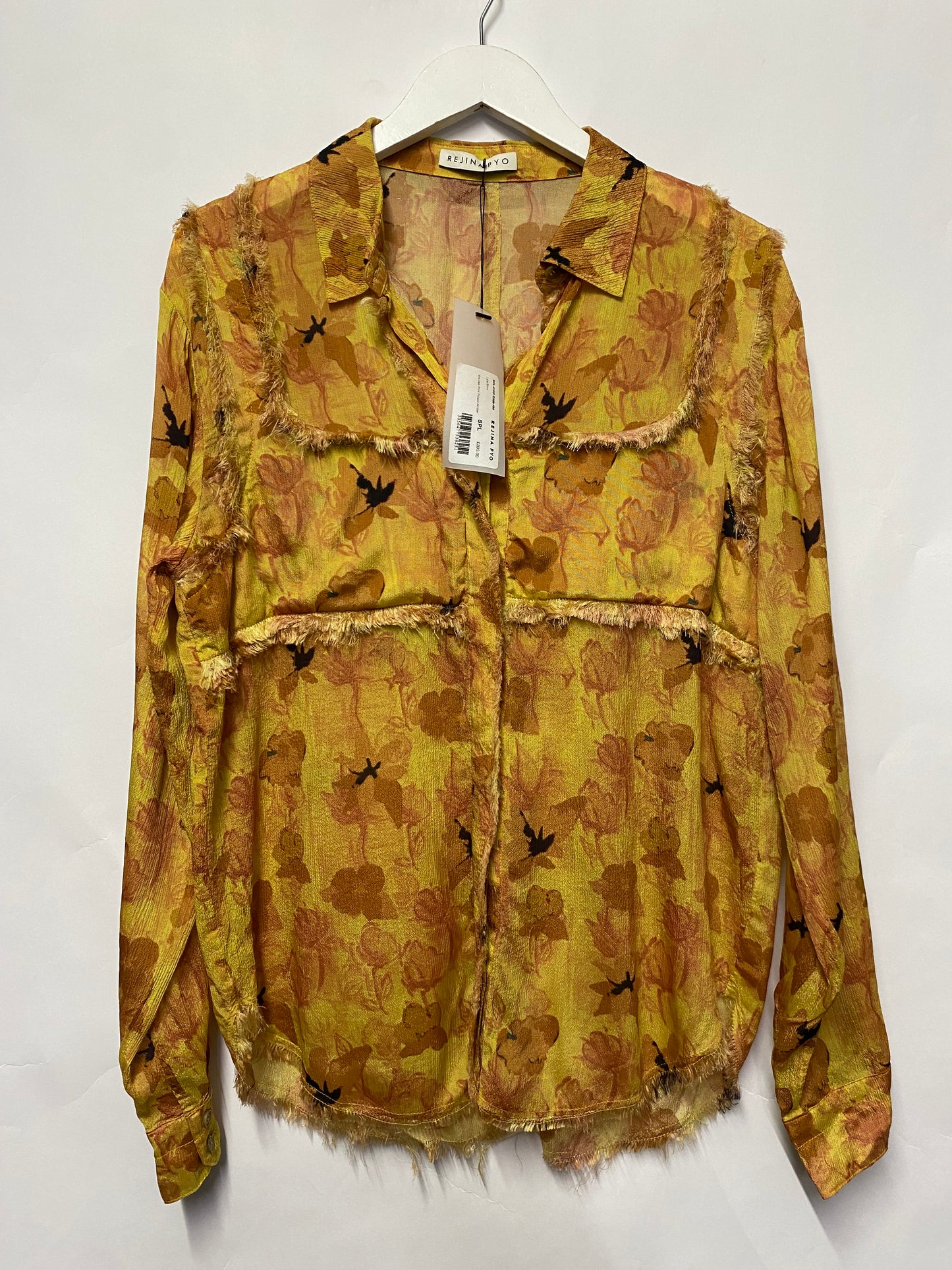 Rejina Pyo Yellow Floral Lyla Shirt Medium BNWT