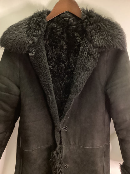 Whistles Black Sheepskin Long Coat