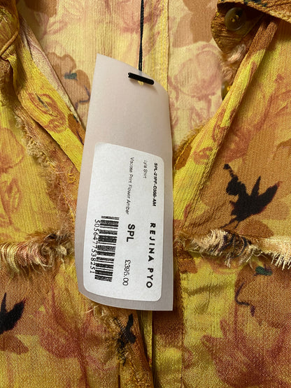 Rejina Pyo Yellow Floral Lyla Shirt Medium BNWT