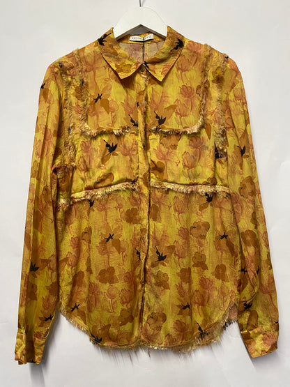 Rejina Pyo Yellow Floral Lyla Shirt Medium BNWT