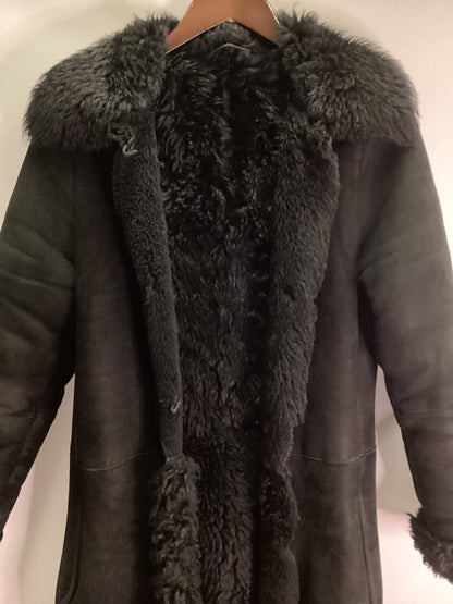 Whistles Black Sheepskin Long Coat