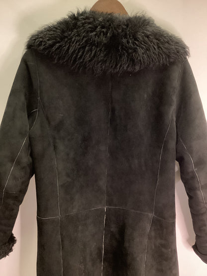 Whistles Black Sheepskin Long Coat