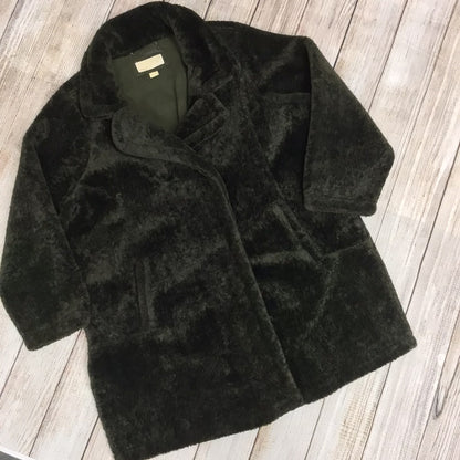 Michael Kors Dark Green Faux Shearling Coat Size 2XL