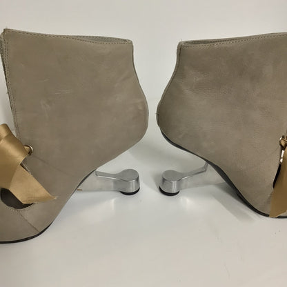 United Nude Taupe Ankle Open Boot w/Bow Size 3