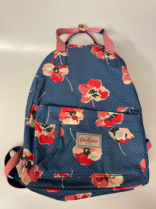 Cath Kidston Blue Pink Floral Lightweight Back Pack Rucksack Bag