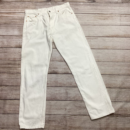 Levi’s 501 Cream Straight 100% Cotton Jeans W36 L32