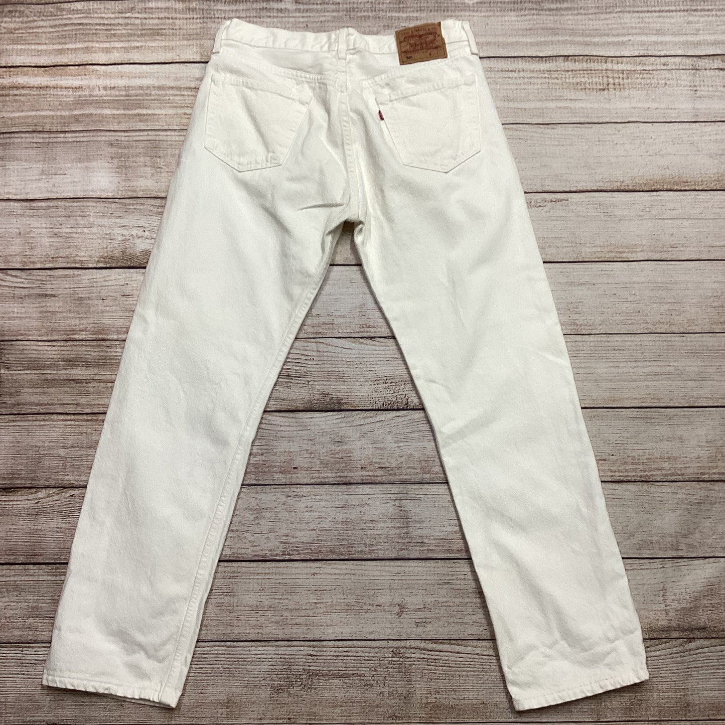 Levi’s 501 Cream Straight 100% Cotton Jeans W36 L32